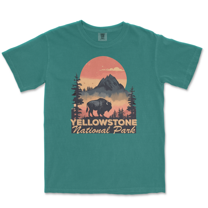 Yellowstone National Park Comfort Colors T Shirt - S / Seafoam - tshirt