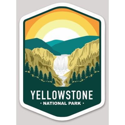 Yellowstone National Park Die Cut Sticker Large - sticker