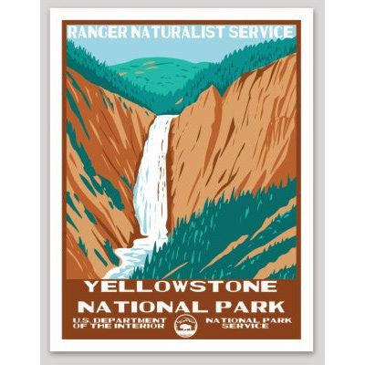 Yellowstone National Park WPA Sticker Large - sticker