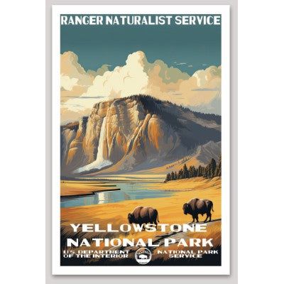 Yellowstone National Park WPA Sticker Large - sticker