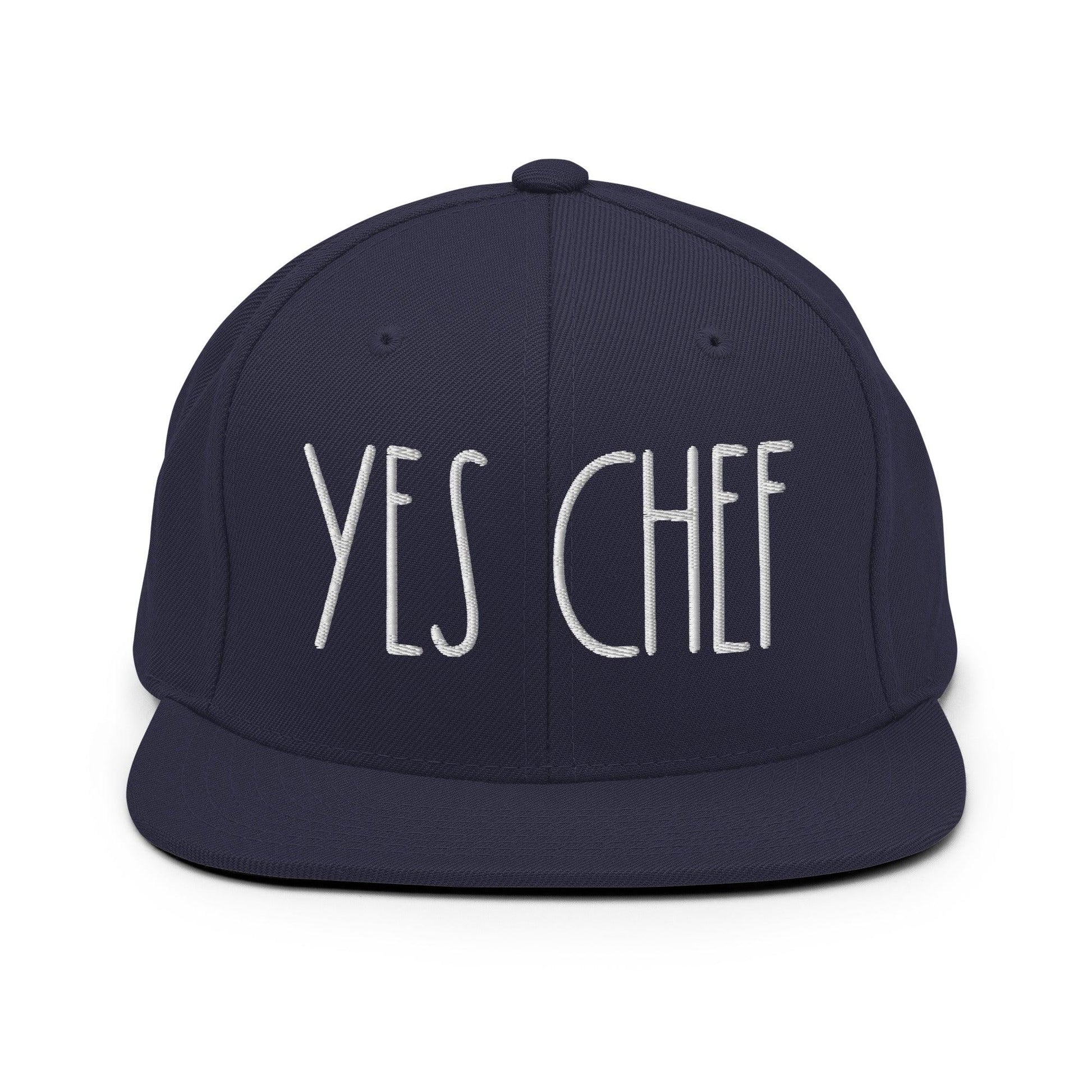 Yes Chef Bill Brim Snapback Hat - Navy