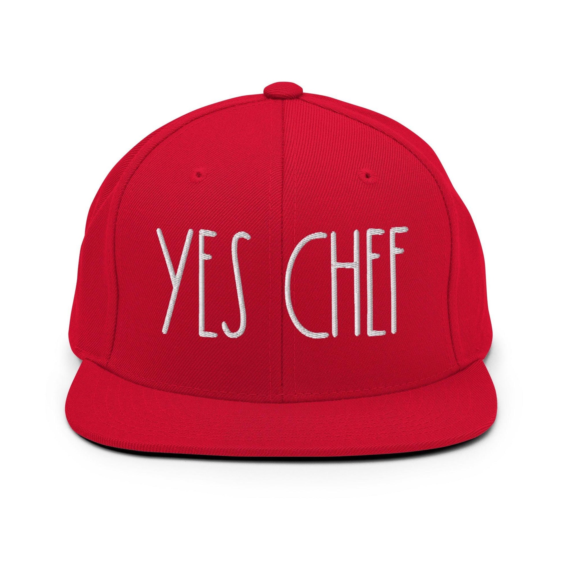 Yes Chef Bill Brim Snapback Hat - Red