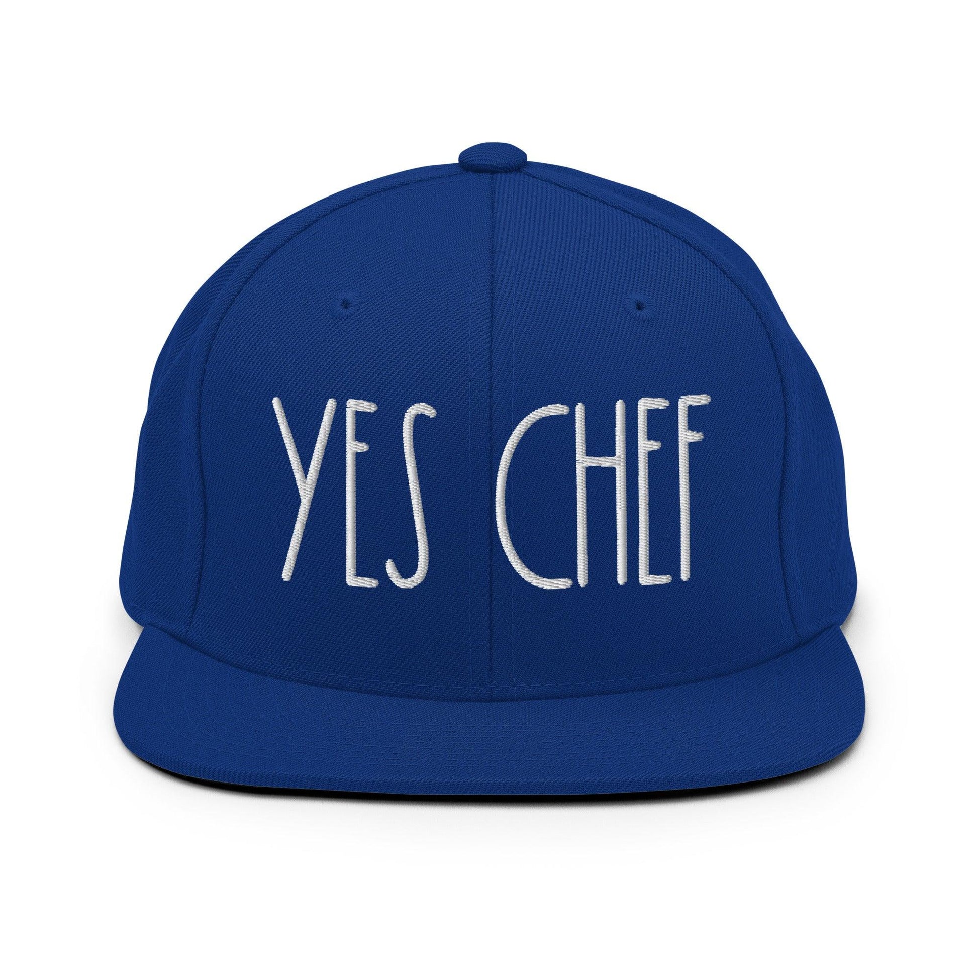 Yes Chef Bill Brim Snapback Hat - Royal Blue