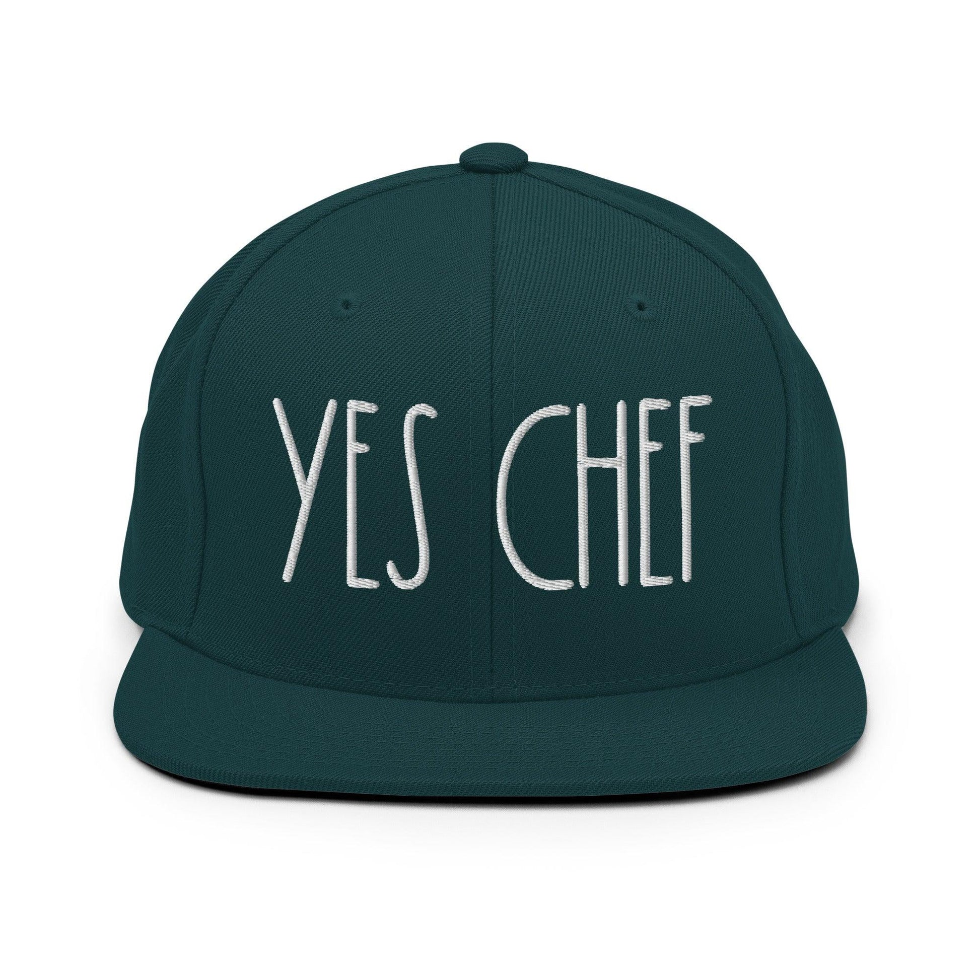 Yes Chef Bill Brim Snapback Hat - Spruce