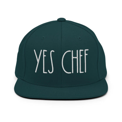 Yes Chef Bill Brim Snapback Hat - Spruce