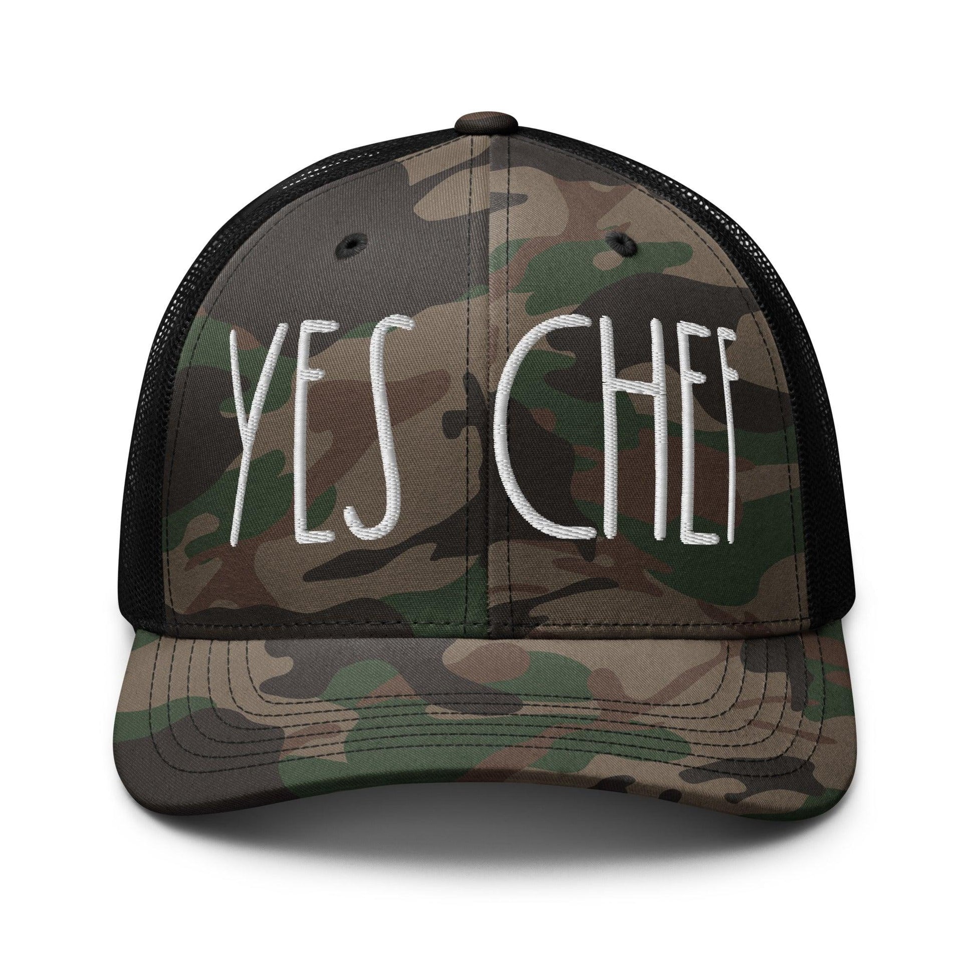 Yes Chef Camo Trucker Hat - Camo/Black