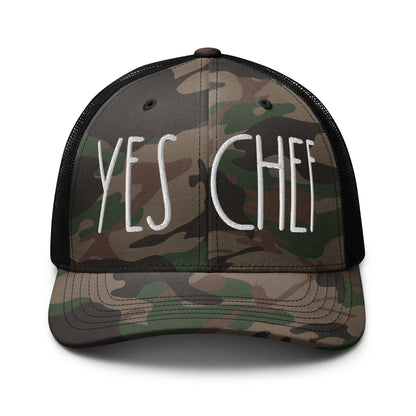 Yes Chef Camo Trucker Hat - Camo/Black