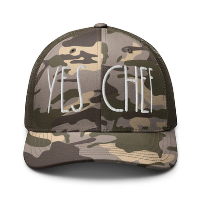 Yes Chef Camo Trucker Hat - Camo/Olive