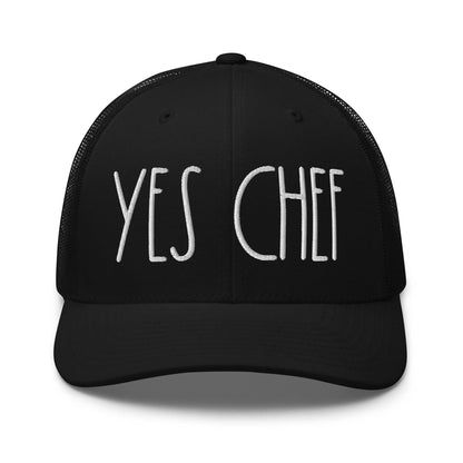 Yes Chef Retro Trucker Hat - Black