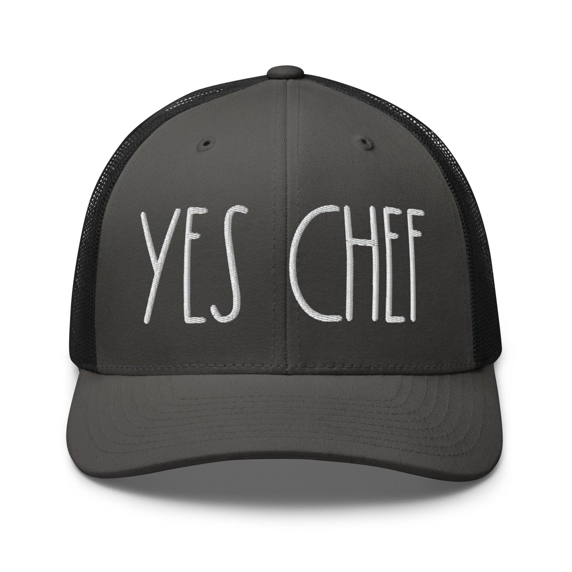 Yes Chef Retro Trucker Hat - Charcoal/ Black