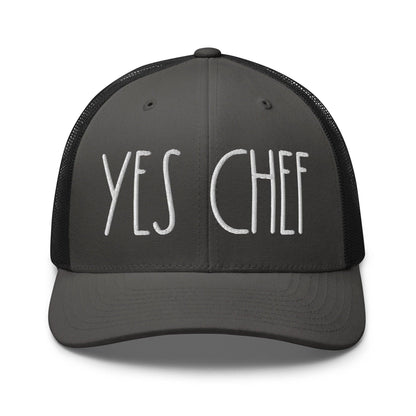 Yes Chef Retro Trucker Hat - Charcoal/ Black