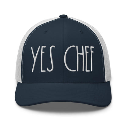 Yes Chef Retro Trucker Hat - Navy/ White