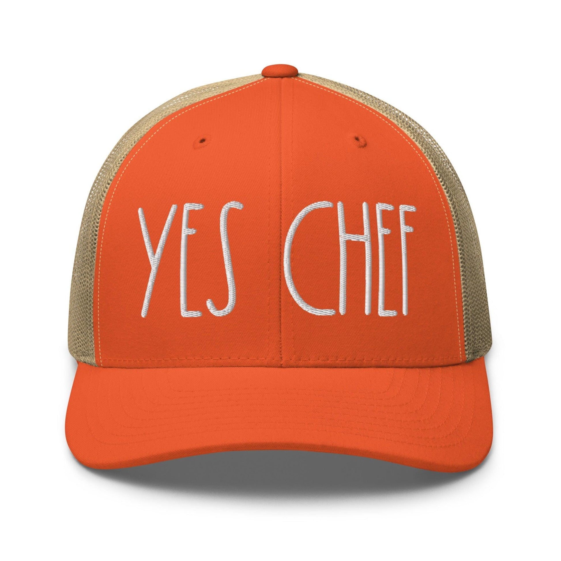 Yes Chef Retro Trucker Hat - Rustic Orange/ Khaki