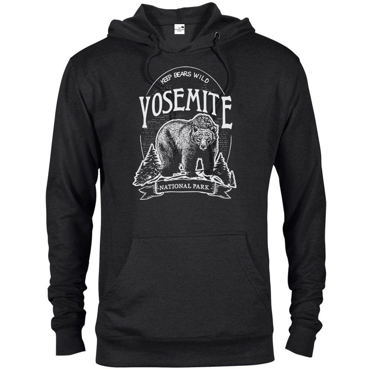 Yosemite Keep Bears Wild National Park Hoodie - Black / S - hoodie