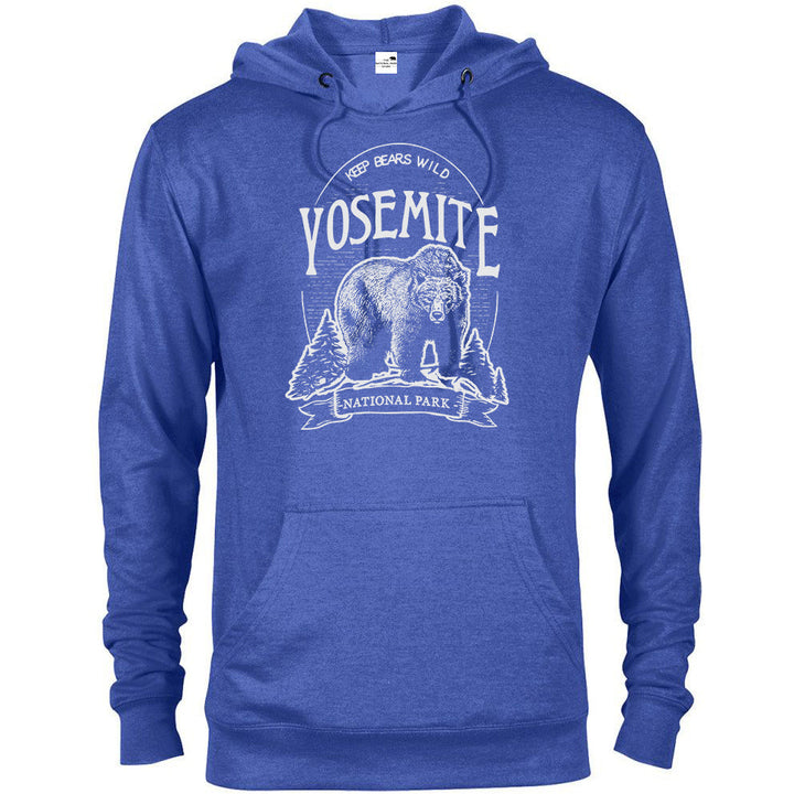 Yosemite Keep Bears Wild National Park Hoodie - Royal Heather / S - hoodie