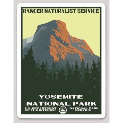 Yosemite National Park WPA Sticker Large - sticker