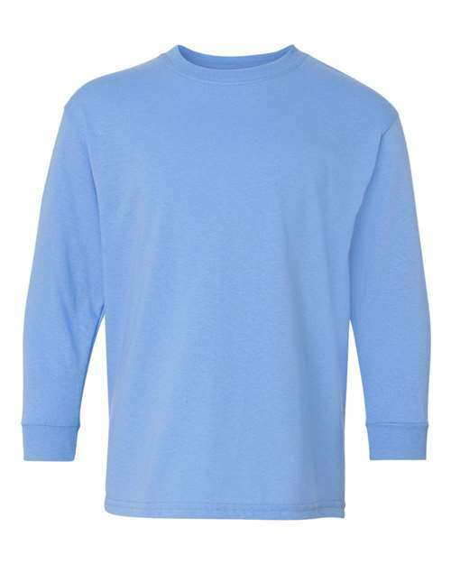 Youth heavy cotton long sleeves: unleash your custom apparel potential! Yls - Carolina Blue / XS