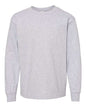 Youth Classic Long Sleeve T-Shirt in gray cotton polyester blend, ideal for custom apparel