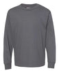 Gray youth classic long sleeve T-Shirt in cotton polyester blend for custom apparel