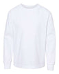 White long-sleeved Youth Classic T-Shirt made from cotton polyester blend for custom apparel