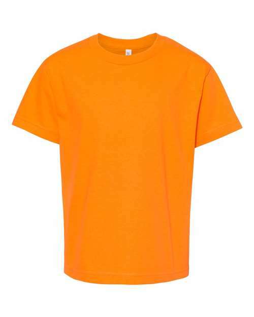 Youth Classic T-Shirt in vibrant orange cotton polyester blend for comfortable casual wear