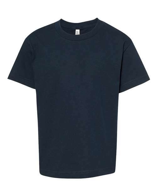 Youth Classic T-Shirt in navy blue cotton polyester blend for casual wear
