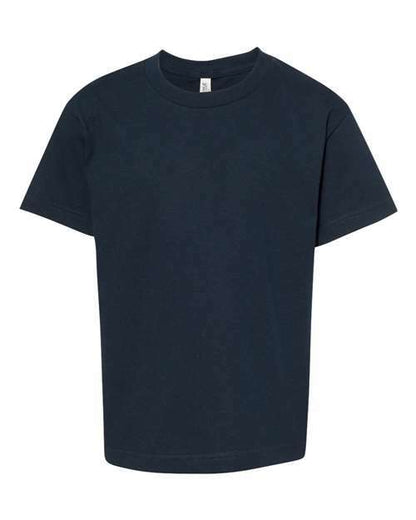 Youth Classic T-Shirt in navy blue cotton polyester blend for casual wear
