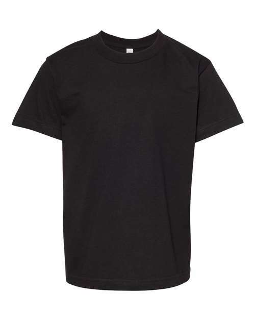 Black short-sleeved Youth Classic T-Shirt made from comfortable cotton polyester blend