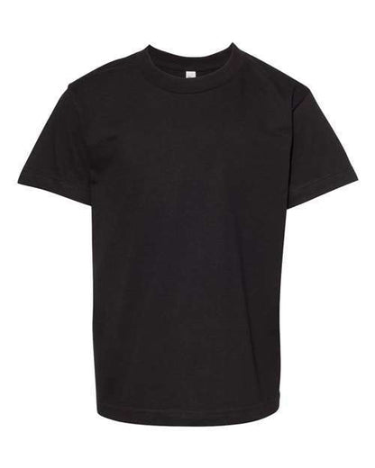 Black short-sleeved Youth Classic T-Shirt made from comfortable cotton polyester blend