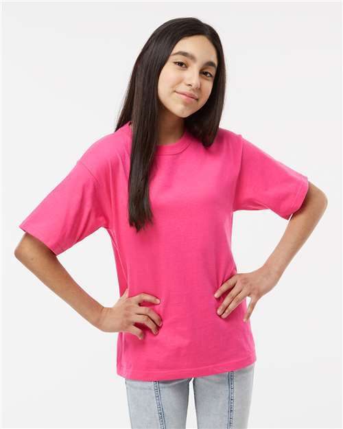 Youth Gold Soft Touch T-Shirt - Heliconia - Heliconia / XS