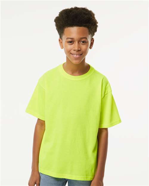 Youth Gold Soft Touch T-Shirt - Safety Green - Safety Green / XS