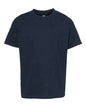 Navy blue youth heavyweight T-shirt in cotton polyester blend for custom apparel