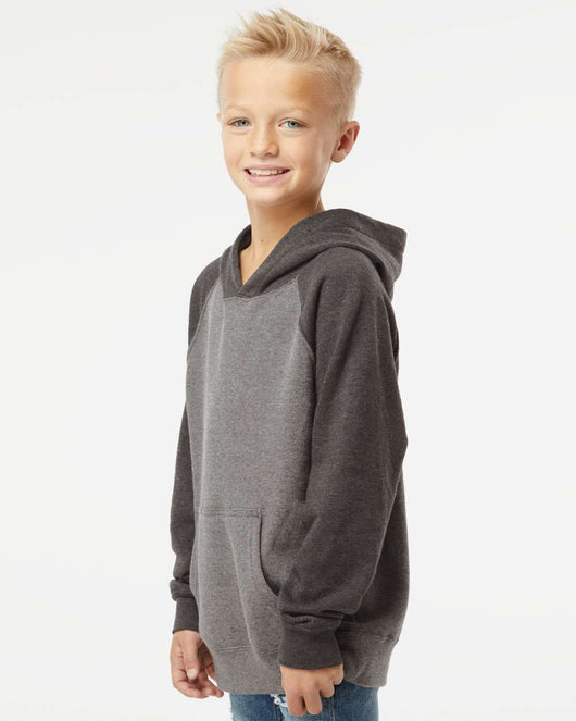 Youth Lightweight Special Blend Raglan Hooded Sweatshirt PRM15YSB - Sweatshirts & Hoodies