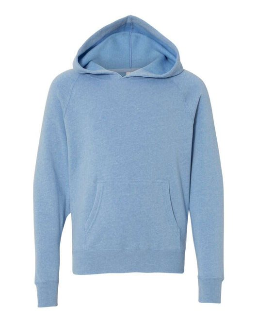 Youth Lightweight Special Blend Raglan Hooded Sweatshirt PRM15YSB - Pacific / XS - Sweatshirts & Hoodies