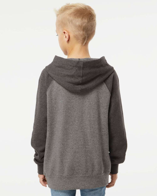 Youth Lightweight Special Blend Raglan Hooded Sweatshirt PRM15YSB - Sweatshirts & Hoodies