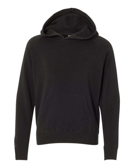 Youth Lightweight Special Blend Raglan Hooded Sweatshirt PRM15YSB - Black / XS - Sweatshirts & Hoodies