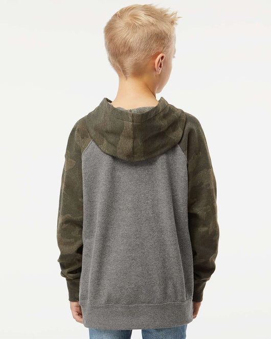 Youth Lightweight Special Blend Raglan Hooded Sweatshirt PRM15YSB - Sweatshirts & Hoodies