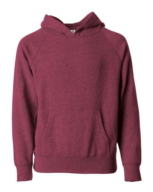Youth Lightweight Special Blend Raglan Hooded Sweatshirt PRM15YSB - Crimson / XS - Sweatshirts & Hoodies