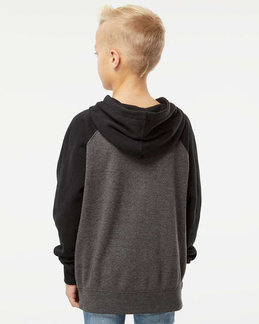 Youth Lightweight Special Blend Raglan Hooded Sweatshirt PRM15YSB - Sweatshirts & Hoodies