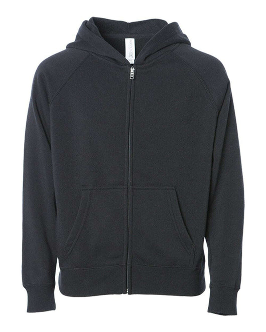 Youth Lightweight Special Blend Raglan Zip Hood PRM15YSBZ - Black / XS - Sweatshirts & Hoodies