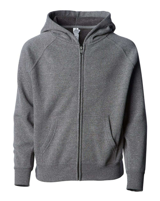 Youth Lightweight Special Blend Raglan Zip Hood PRM15YSBZ - Nickel / XS - Sweatshirts & Hoodies