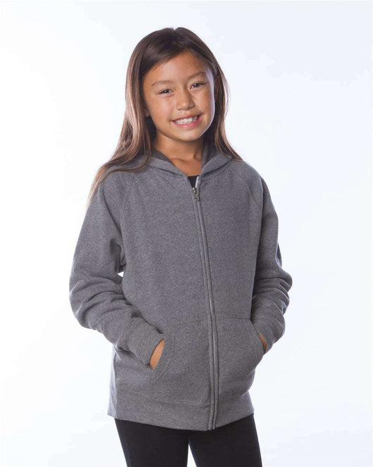 Youth Lightweight Special Blend Raglan Zip Hood PRM15YSBZ - Sweatshirts & Hoodies