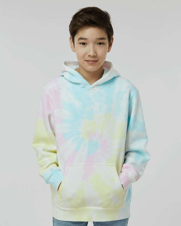 Youth Midweight Tie-Dyed Hooded Sweatshirt PRM1500TD - Sweatshirts & Hoodies