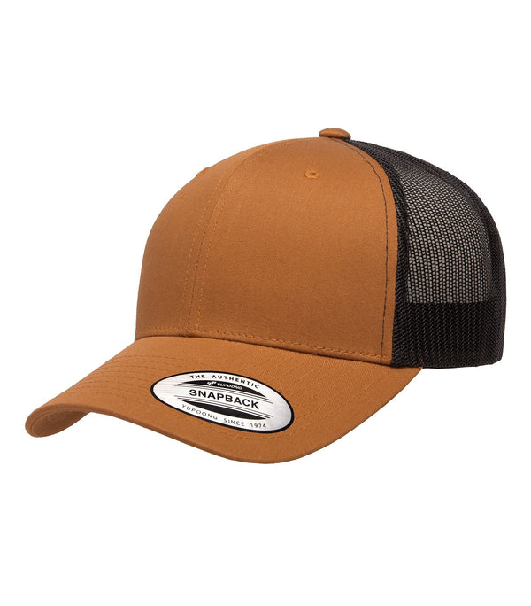 YUPOONG® YP CLASSICS® RETRO TRUCKER CAP - ATC6606 - Caramel/BK - Hats