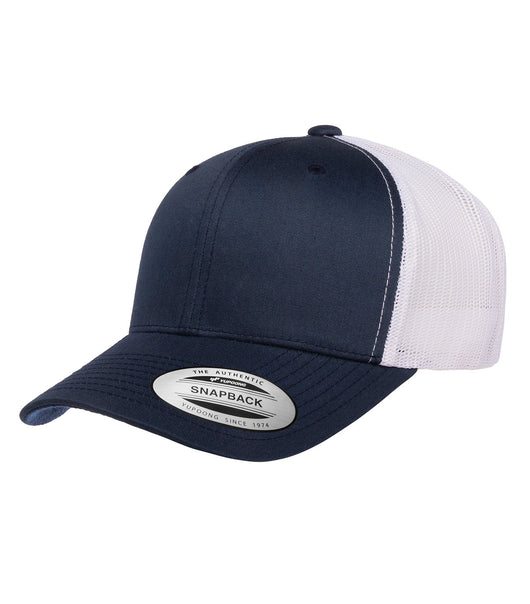 YUPOONG® YP CLASSICS® RETRO TRUCKER CAP - ATC6606 - Navy/White - Hats