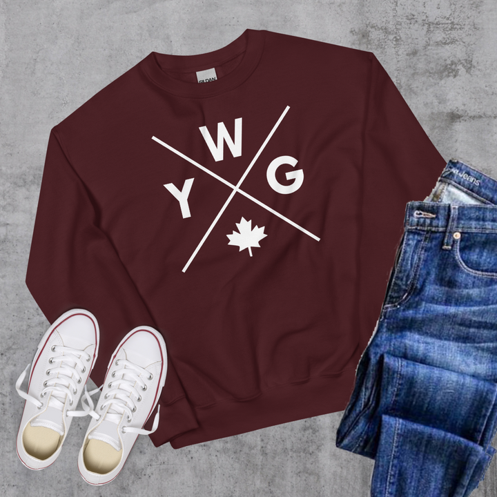 YWG 🍁 Crewneck - Maroon / S