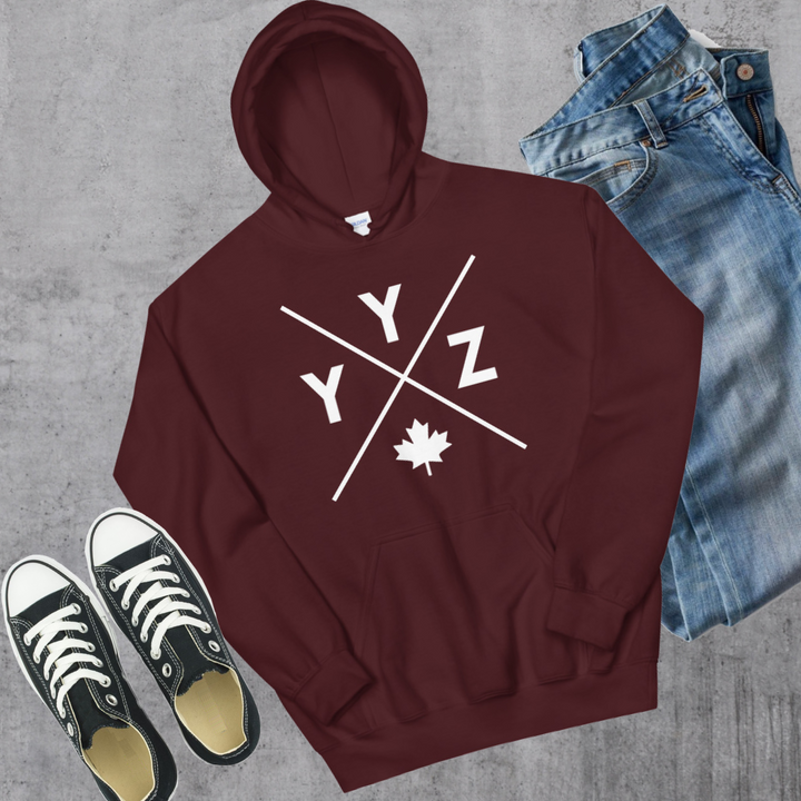 YYZ 🍁 Hoodie - Maroon / S