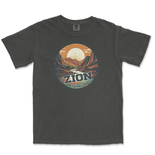 Zion National Park Comfort Colors T Shirt - S / Pepper - tshirt