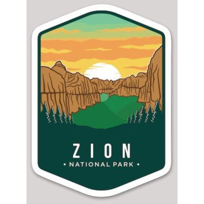 Zion National Park Die Cut Sticker Large - sticker