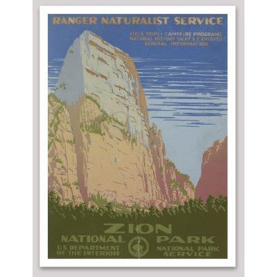 Zion National Park WPA Sticker Large - sticker